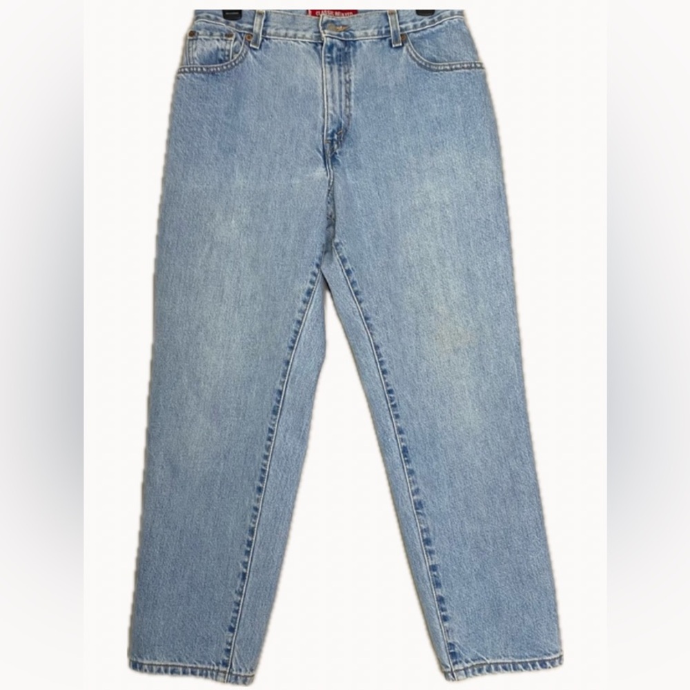 Women’s Vintage Levi’s 550 Classic Relaxed Fit Tapered Leg Light Denim Wash 12